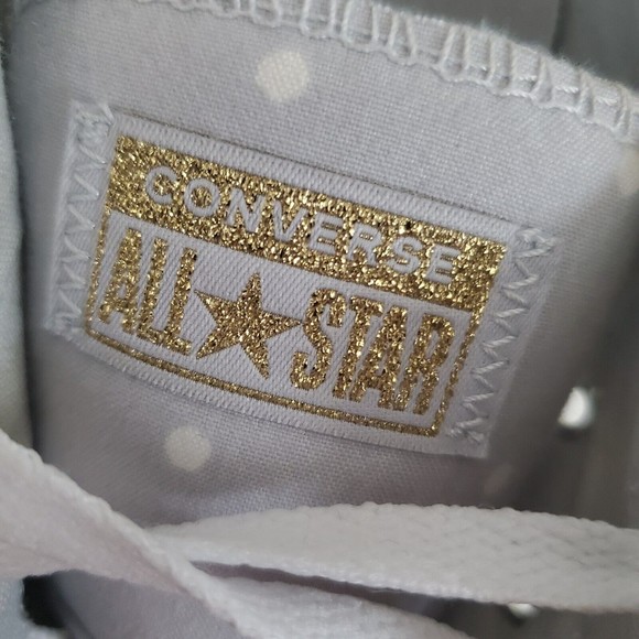 Converse Gray Polka Dot Sneakers - Picture 10 of 12